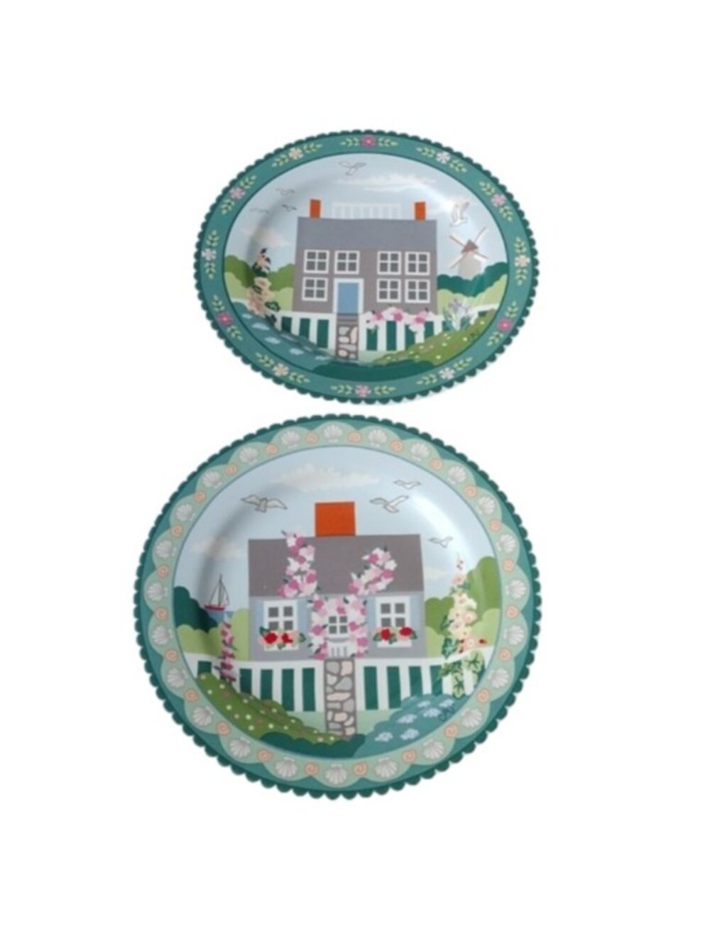 Sakura Nantucket Salad/Dessert Plates by Claire Murraye, Set of 2